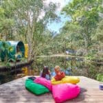relax by the lake at byron bay hostel
