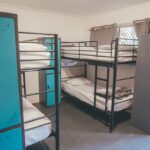 4 bed dorm room at nomads Noosa with security lockers